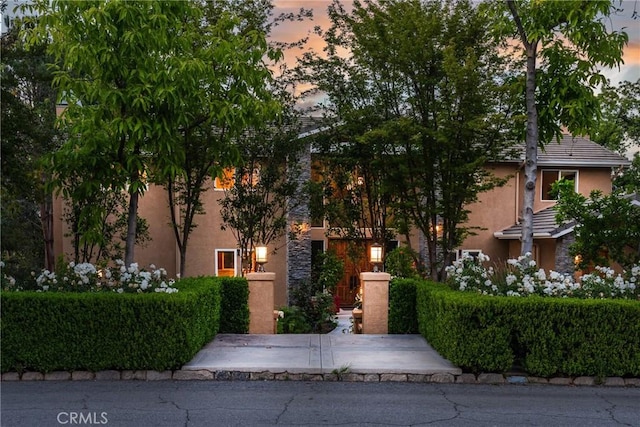 1377 Knoll Rd, Redlands, CA 92373 - obstructed view of property featuring stucco siding