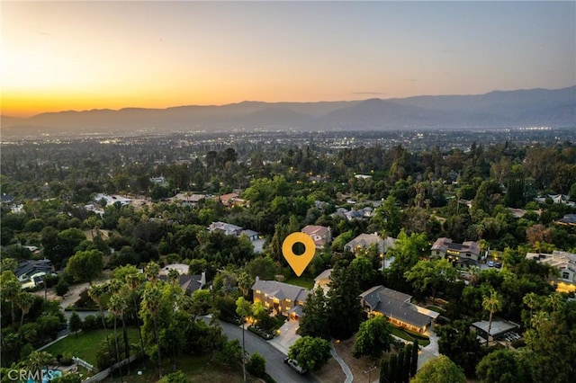 1377 Knoll Rd, Redlands, CA 92373 - aerial view of property and surrounding area featuring mountains