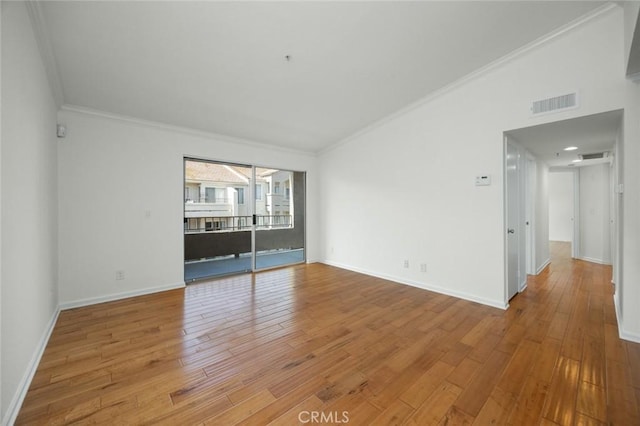 1995 Las Colinas Cir Unit 301, Corona, CA 92879 - spare room with hardwood / wood-style flooring and crown molding