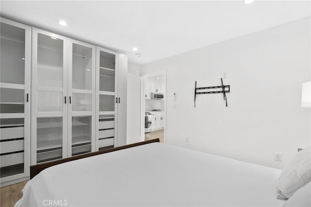 2129 N Pepper St, Burbank, CA 91505 - bedroom with recessed lighting and wood finished floors