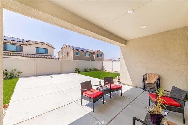 29485 Whitewood St, Menifee, CA 92584 - fenced backyard with a patio area