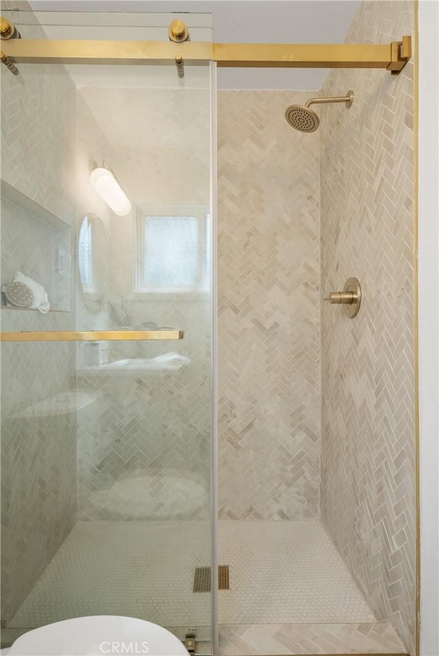 1994 11th St, La Verne, CA 91750 - bathroom featuring a shower stall and toilet