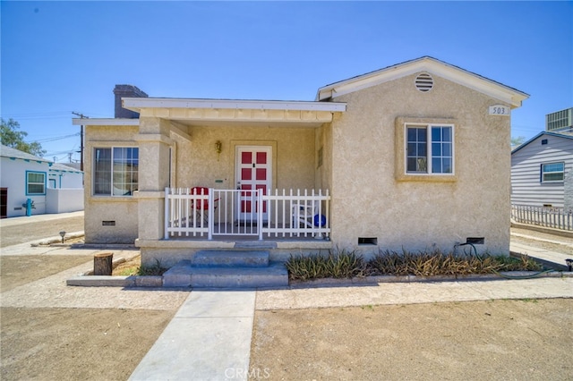 503 California Ave, Needles, CA 92363 - view of front of home with crawl space and stucco siding