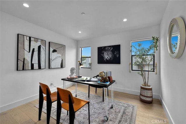 2004 Grant Ave Unit B, Redondo Beach, CA 90278 - office area featuring light wood-style floors and recessed lighting