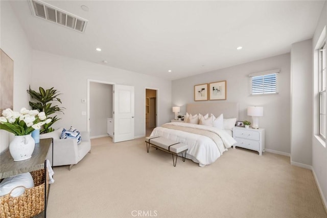 206 Milky Way, Irvine, CA 92618 - bedroom with light colored carpet, baseboards, and recessed lighting