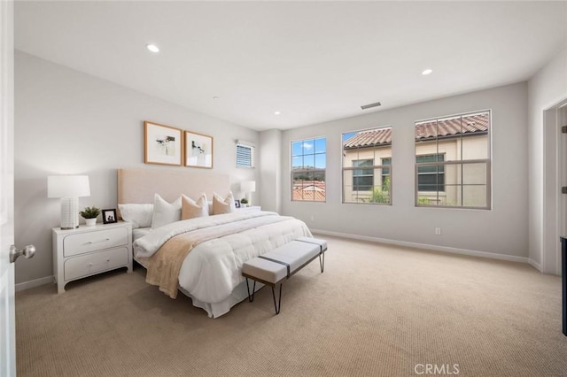 206 Milky Way, Irvine, CA 92618 - bedroom featuring light carpet, baseboards, and recessed lighting