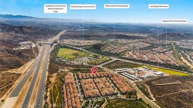 206 Milky Way, Irvine, CA 92618 - aerial view of property's location with mountains and a main thoroughfare