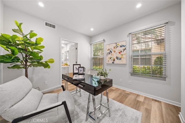 206 Milky Way, Irvine, CA 92618 - office featuring recessed lighting, baseboards, and wood finished floors