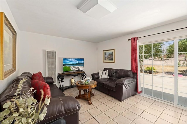 38614 Puerta Ave, Palmdale, CA 93550 - living area featuring a heating unit and light tile patterned floors