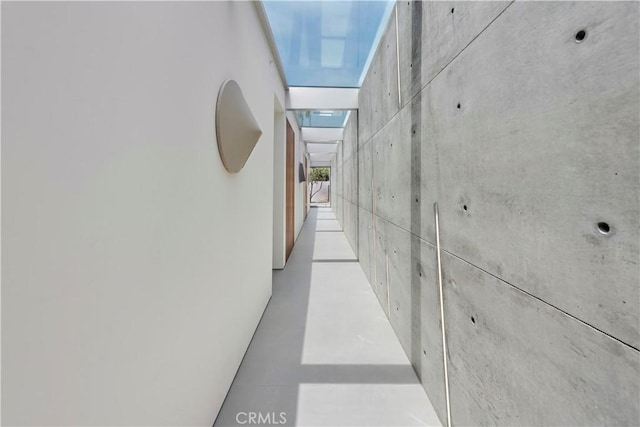 2460 Monaco Dr, Laguna Beach, CA 92651 - hallway with finished concrete flooring