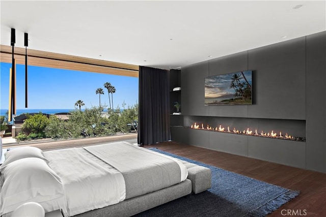 2460 Monaco Dr, Laguna Beach, CA 92651 - bedroom featuring wood finished floors and a lit fireplace