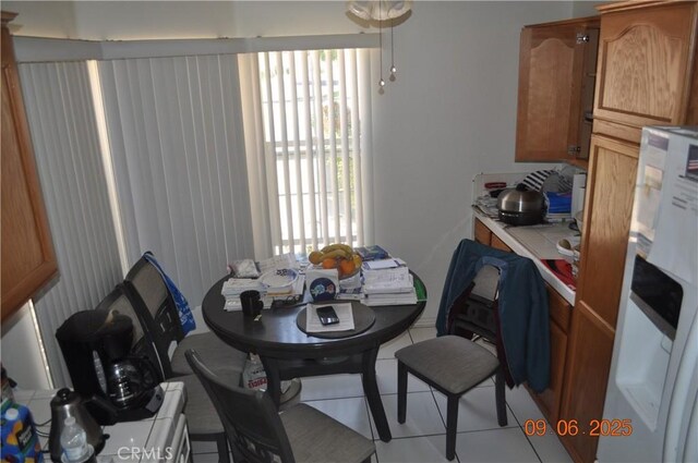 11584 Oak St, Apple Valley, CA 92308 - dining space with light tile patterned floors