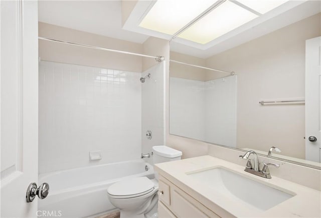8308 Atlanta Ave Unit 101, Huntington Beach, CA 92646 - bathroom with vanity, tub / shower combination, and toilet