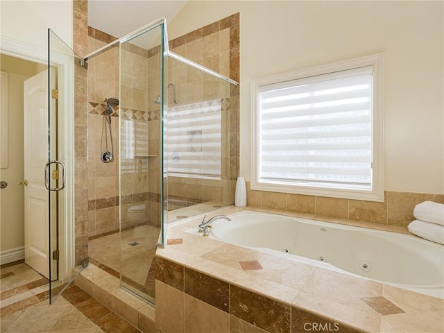 120 Via Alameda, Redondo Beach, CA 90277 - full bathroom featuring a whirlpool tub and a shower stall