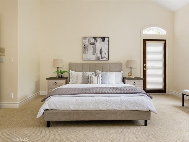 120 Via Alameda, Redondo Beach, CA 90277 - bedroom with carpet floors and lofted ceiling