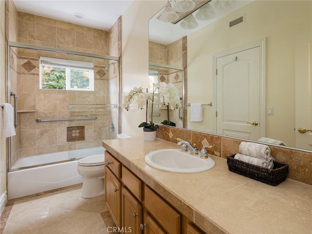 120 Via Alameda, Redondo Beach, CA 90277 - full bathroom featuring vanity and bath / shower combo with glass door