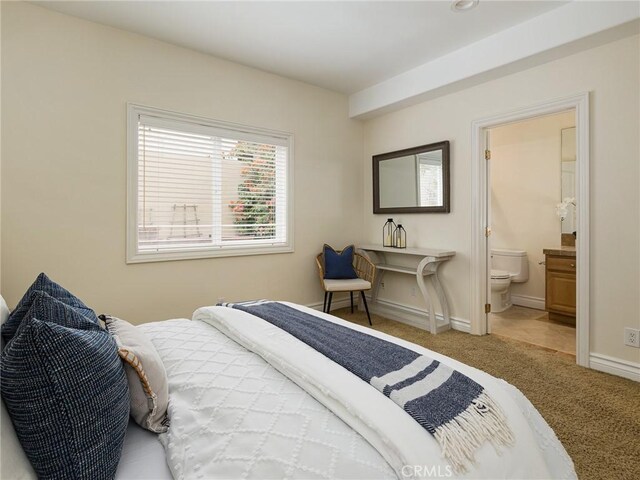 120 Via Alameda, Redondo Beach, CA 90277 - bedroom with light colored carpet and ensuite bathroom