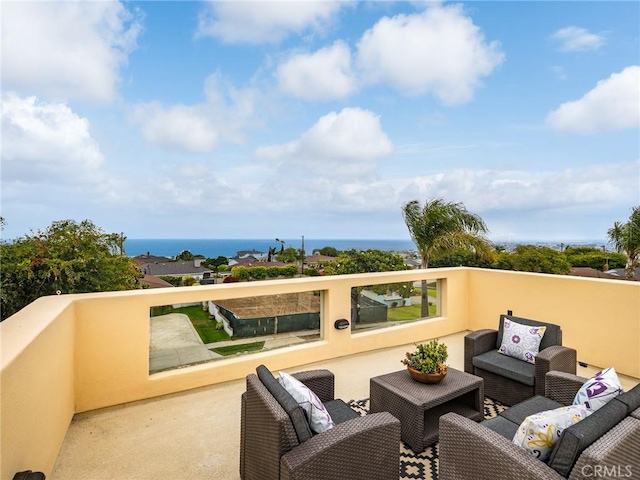 120 Via Alameda, Redondo Beach, CA 90277 - balcony with an outdoor living space and a water view