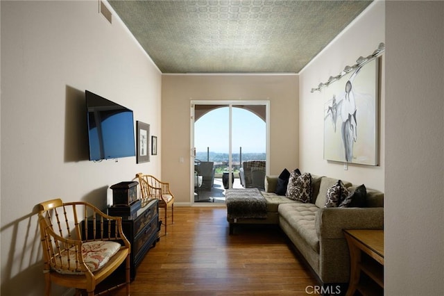 11 Classico Dr, Newport Coast, CA 92657 - living room featuring wood finished floors and crown molding