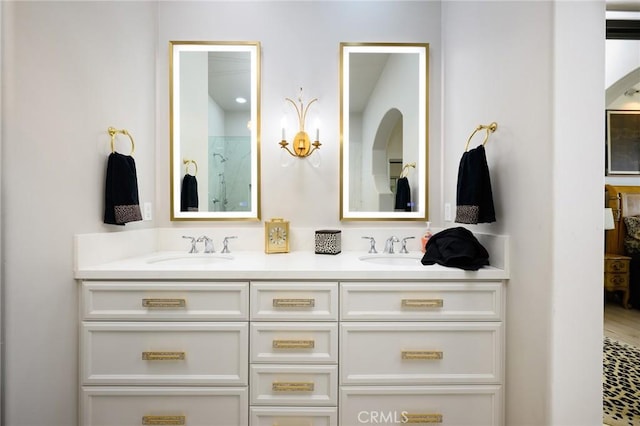 11 Classico Dr, Newport Coast, CA 92657 - bathroom featuring double vanity and a shower