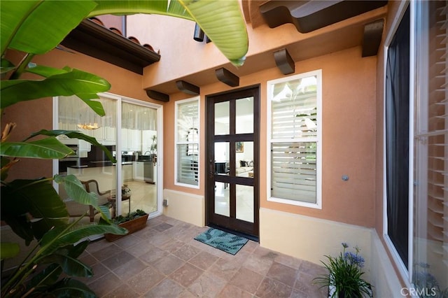 11 Classico Dr, Newport Coast, CA 92657 - doorway to property featuring french doors and stucco siding