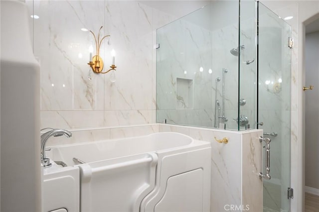 11 Classico Dr, Newport Coast, CA 92657 - full bath featuring a bath and a marble finish shower