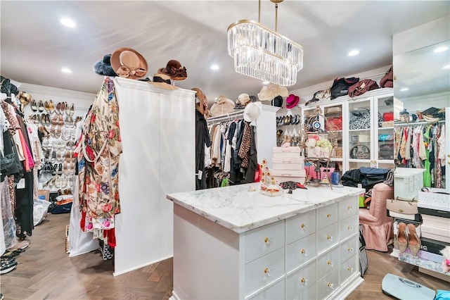 15850 Arbela Dr, Whittier, CA 90603 - spacious closet with a chandelier