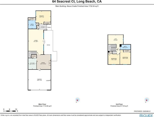 64 Seacrest Ct, Long Beach, CA 90803 - view of floor plan / room layout