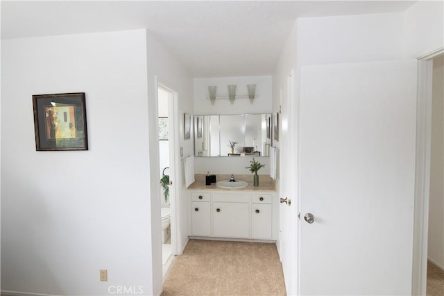 910 Kittery Way, Pinole, CA 94564 - corridor with a sink and light colored carpet