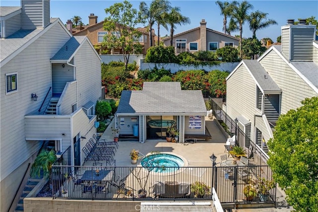 2051 Orizaba Ave Unit 8, Signal Hill, CA 90755 - community pool featuring a community hot tub, a fenced backyard, and a patio area