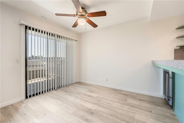 2051 Orizaba Ave Unit 8, Signal Hill, CA 90755 - spare room with light wood finished floors and a ceiling fan