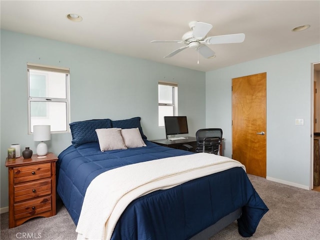 209 41st, Manhattan Beach, CA 90266 - carpeted bedroom featuring ceiling fan and baseboards