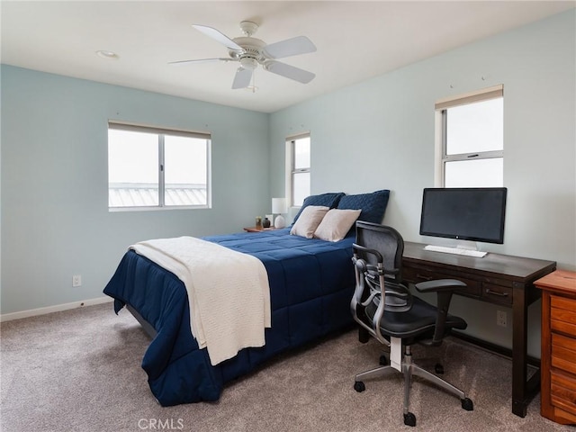 209 41st, Manhattan Beach, CA 90266 - bedroom with carpet flooring, a desk, and ceiling fan