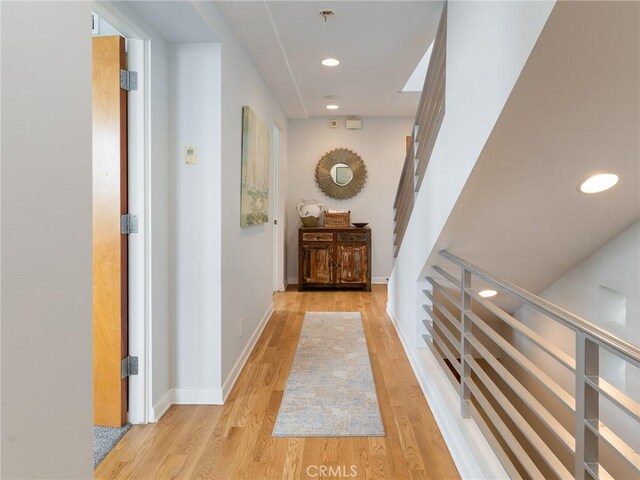 209 41st, Manhattan Beach, CA 90266 - corridor with wood finished floors and recessed lighting