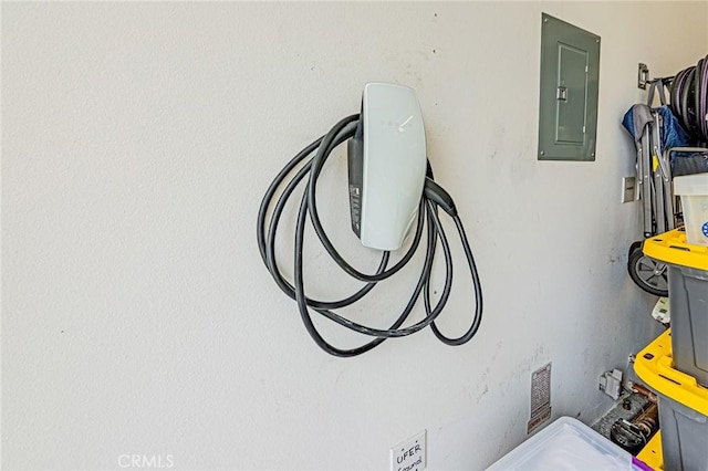 20754 W Bur Oak Cir, Porter Ranch, CA 91326 - garage view of electric panel and car charger