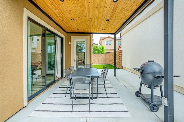 20754 W Bur Oak Cir, Porter Ranch, CA 91326 - view of patio with grilling area and outdoor dining space