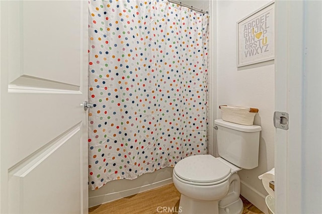 20754 W Bur Oak Cir, Porter Ranch, CA 91326 - full bathroom featuring a shower with curtain and wood finished floors