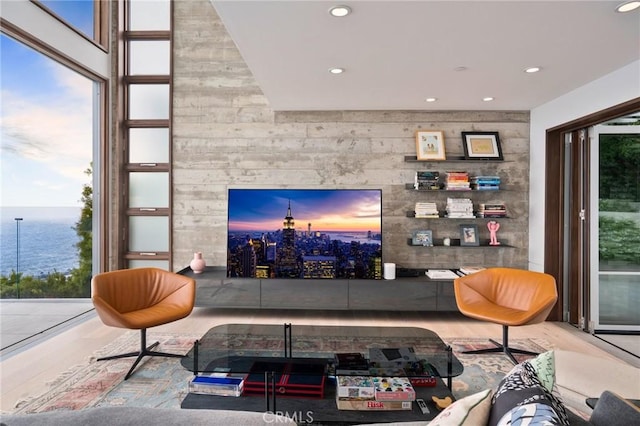 2517 Iris Way, Laguna Beach, CA 92651 - living room featuring recessed lighting and wood finished floors