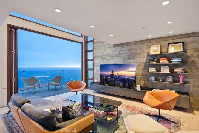 2517 Iris Way, Laguna Beach, CA 92651 - living area with a wall of windows and recessed lighting