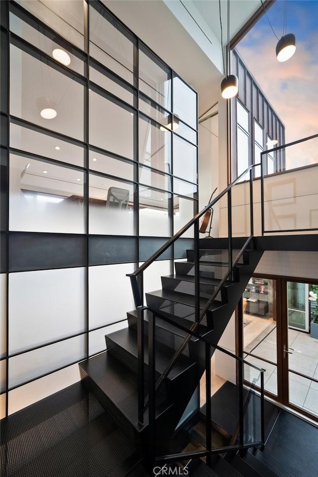 2517 Iris Way, Laguna Beach, CA 92651 - stairs with a high ceiling
