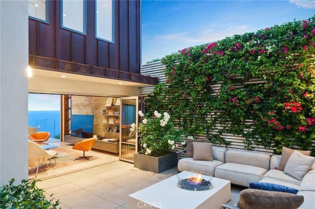 2517 Iris Way, Laguna Beach, CA 92651 - view of patio / terrace with an outdoor living space with a fire pit
