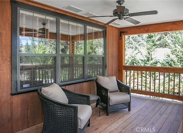 1709 Lassen Way, Pine Mountain Club, CA 93222 - sunroom with ceiling fan