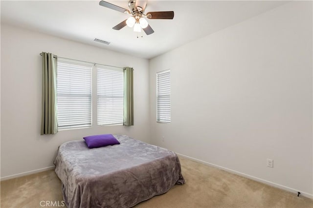34901 Limecrest Pl, Murrieta, CA 92563 - bedroom with light carpet, baseboards, and ceiling fan