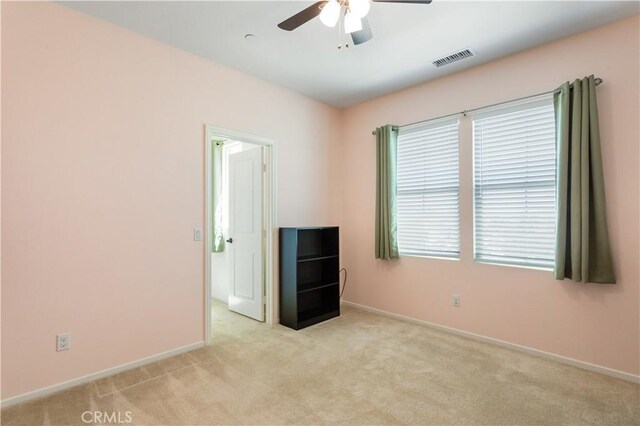 34901 Limecrest Pl, Murrieta, CA 92563 - empty room with light carpet and ceiling fan