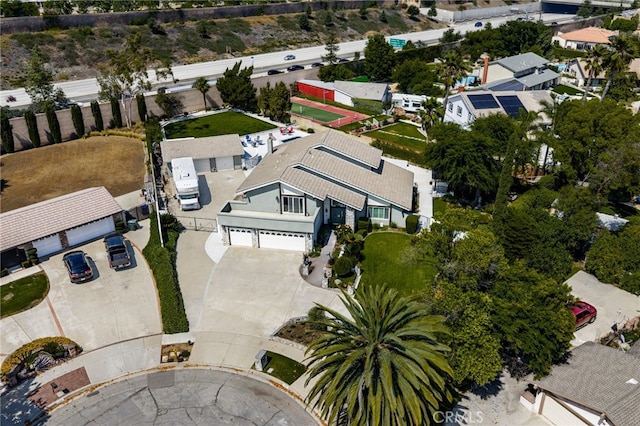 1938 N Quince Way, Upland, CA 91784 - aerial view of property and surrounding area with nearby suburban area