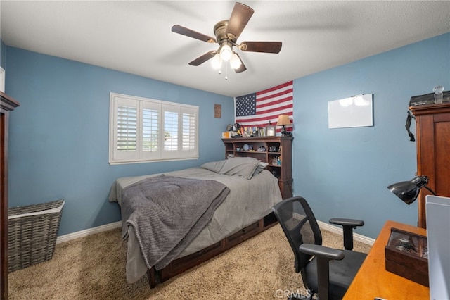 1938 N Quince Way, Upland, CA 91784 - carpeted bedroom with baseboards and ceiling fan