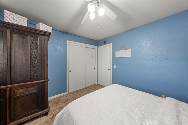 1938 N Quince Way, Upland, CA 91784 - bedroom featuring carpet flooring, ceiling fan, and a closet