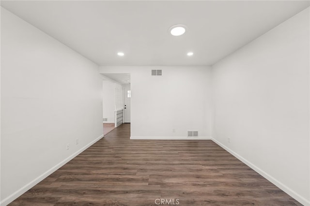 3221 W Jacinto View Rd, Banning, CA 92220 - spare room with recessed lighting and dark wood-style flooring