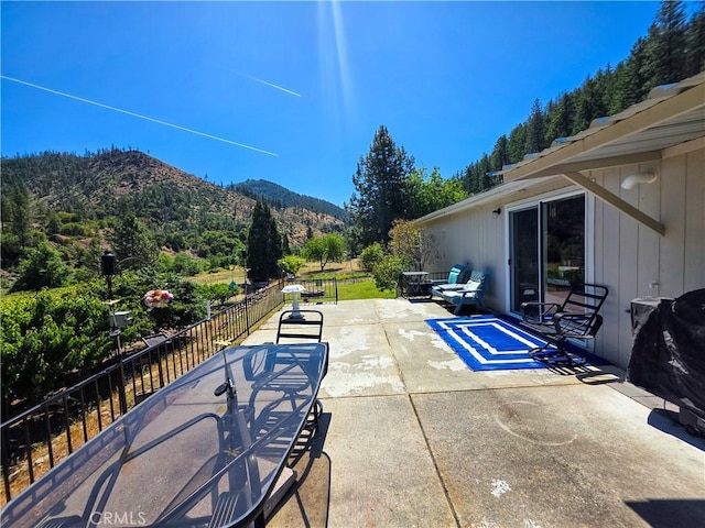 38727 State Highway 96, Klamath River, CA 96050 - view of patio featuring a mountain view and outdoor dining space