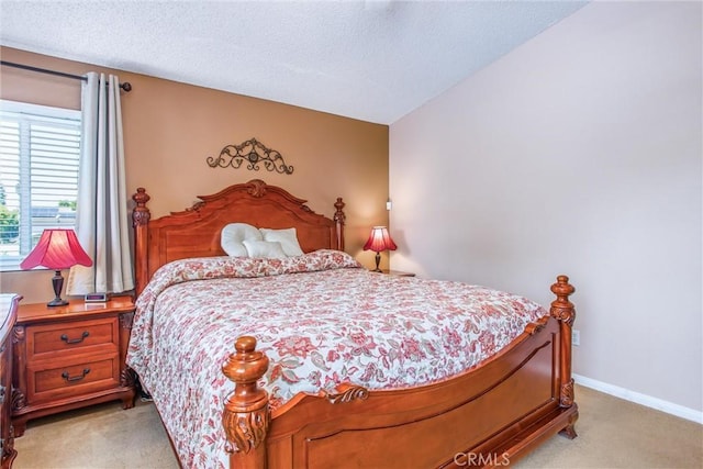 100 Waters Ct, Redlands, CA 92374 - bedroom with light carpet, a textured ceiling, and baseboards